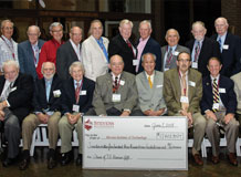 Photo of Richard Harries and other Legacy Society members. Link to his story.